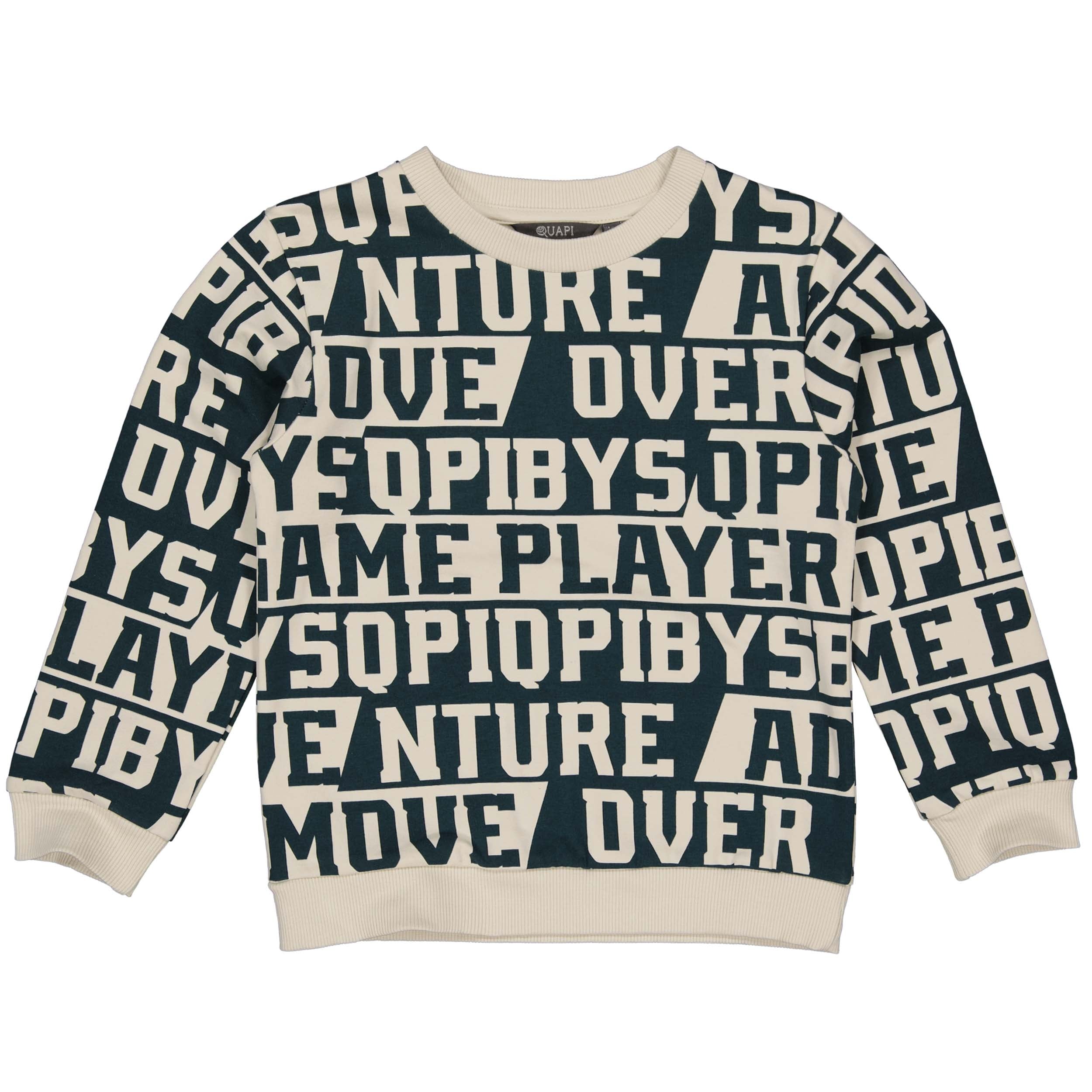 SWEATERS | AOP Bottle Green Text