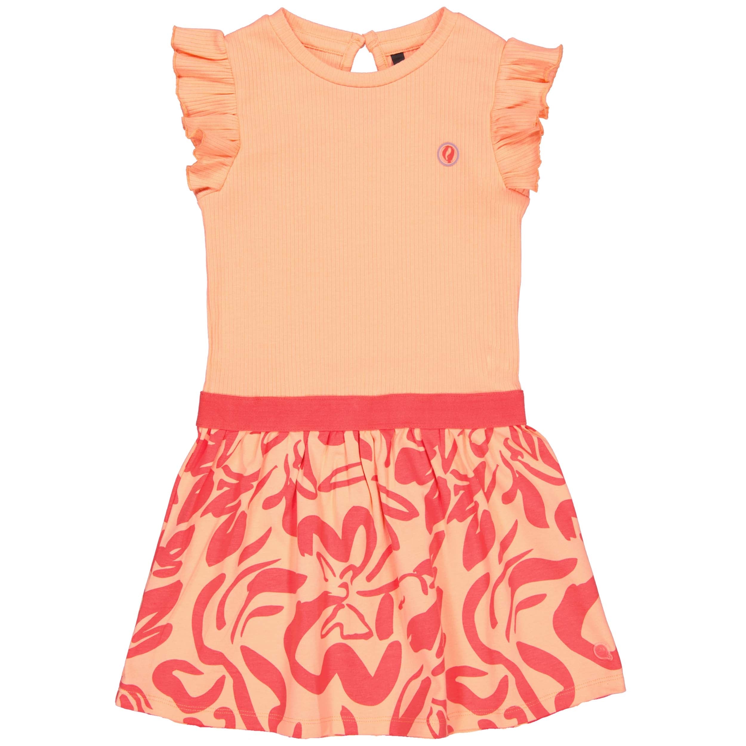 Kleid Orange mit Blumen | AOP Orange Flower