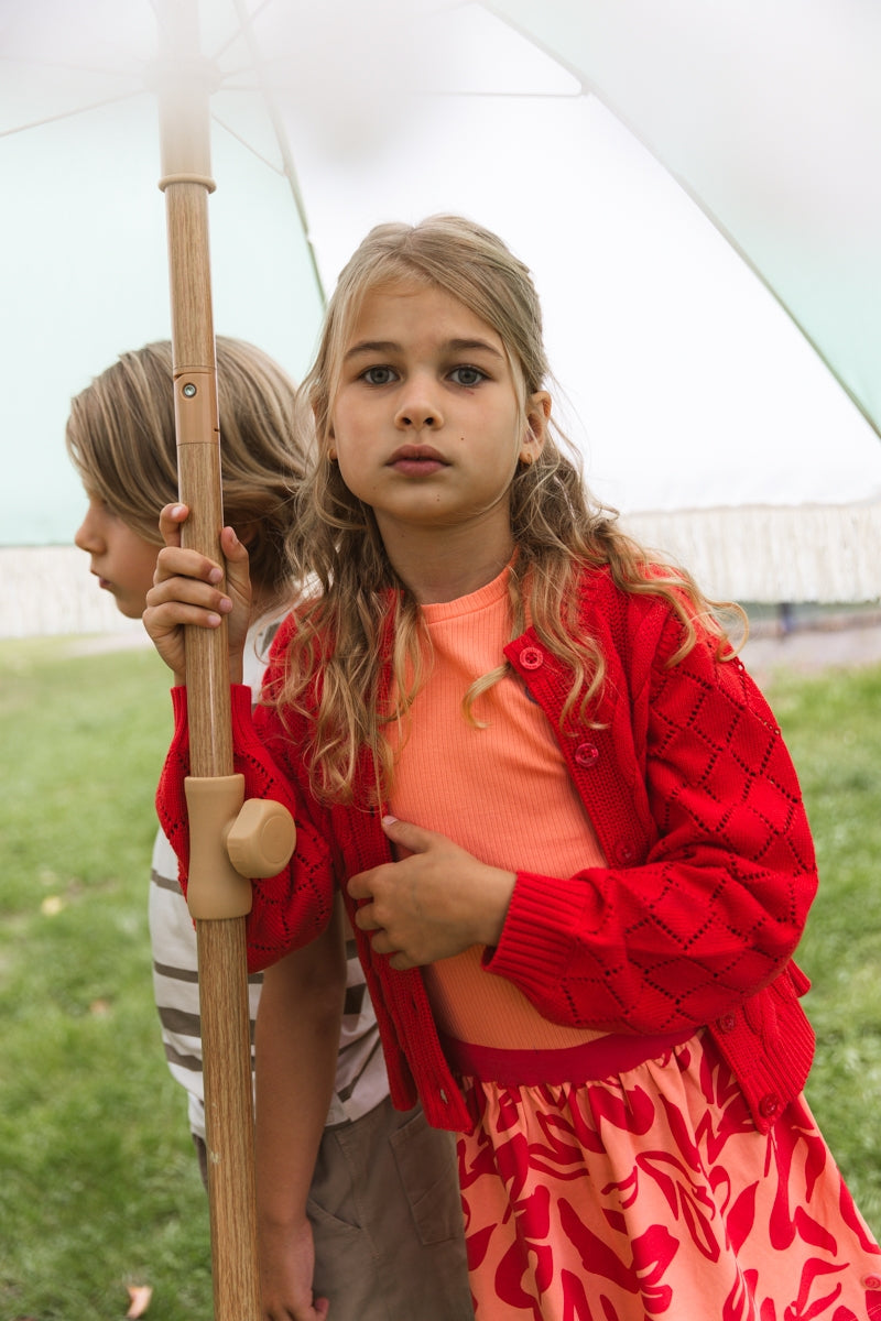 Jurk Oranje met bloemen | AOP Orange Flower