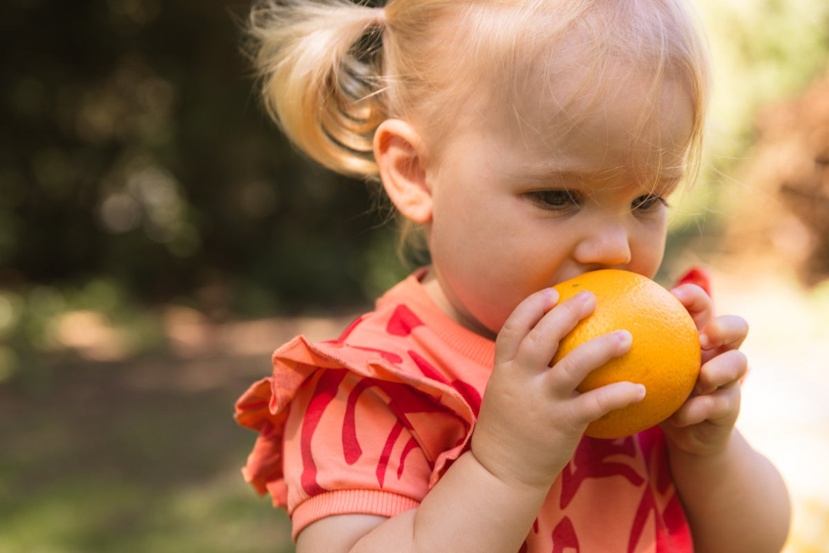 Jurk Oranje Rood | AOP Orange Flower