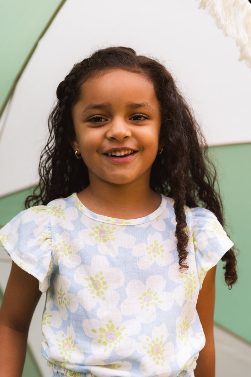 Hemd blauer | AOP Blue Flower