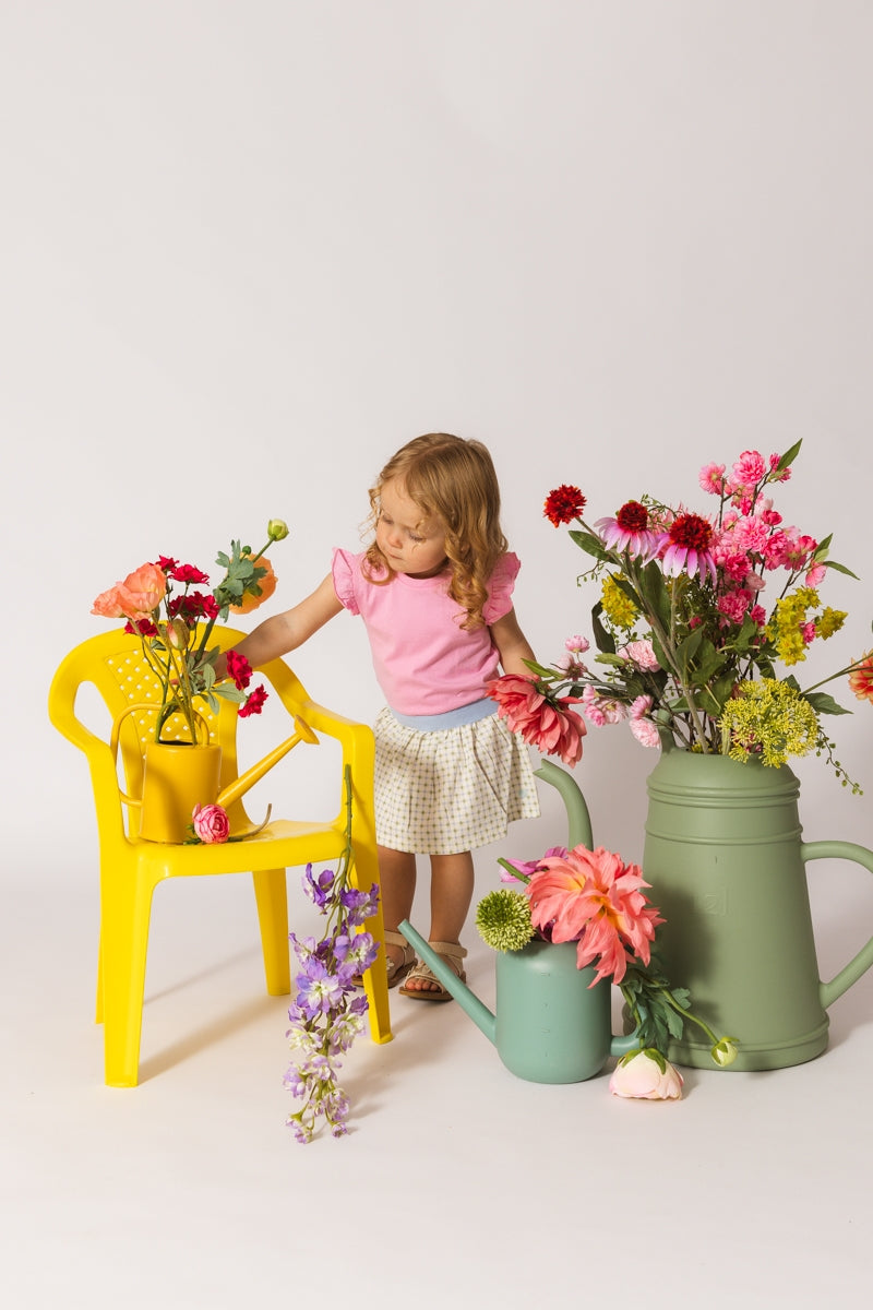 Jurk Roze met Blauw | AOP Blue Check