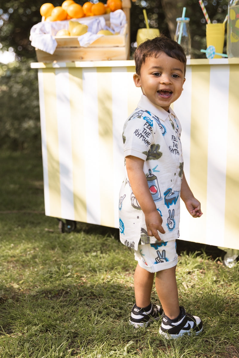 Hose weiß | AOP White Graphic