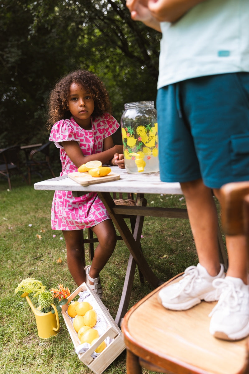 Jurk Paars | AOP Purple Graphic