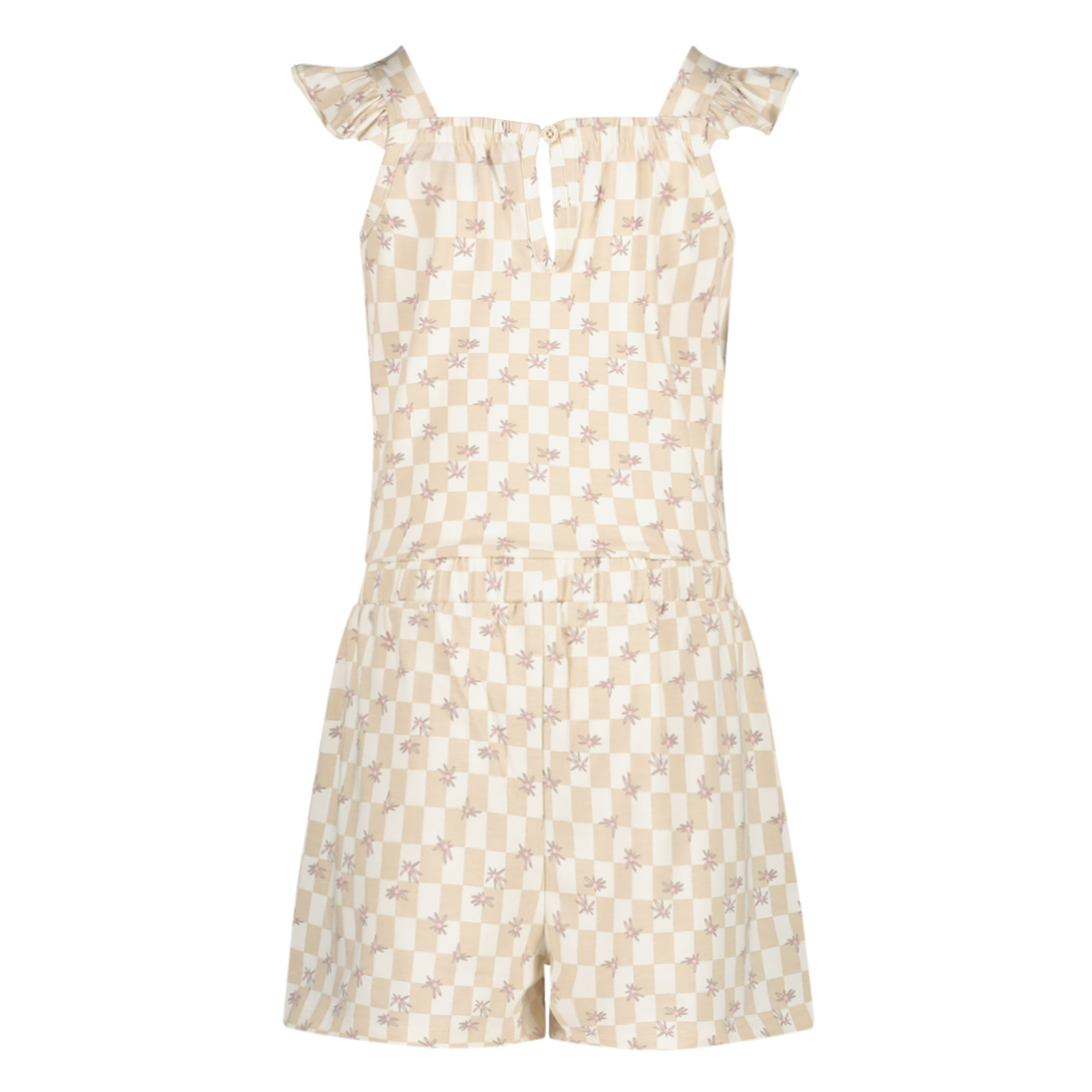 Broek Wit | AOP White Check