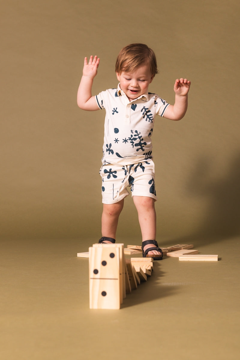 Shirt Blauw | AOP Blue Graphic