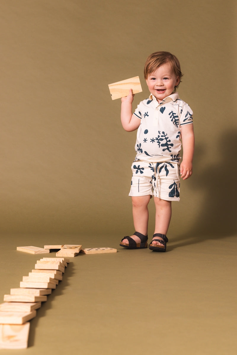 Broek Blauw | AOP Blue Graphic