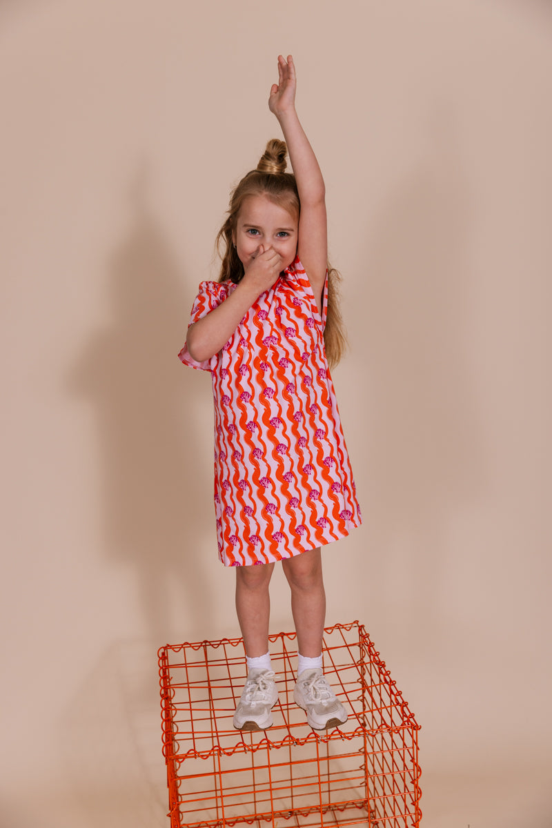 Jurk Roze | AOP Pink Sketch