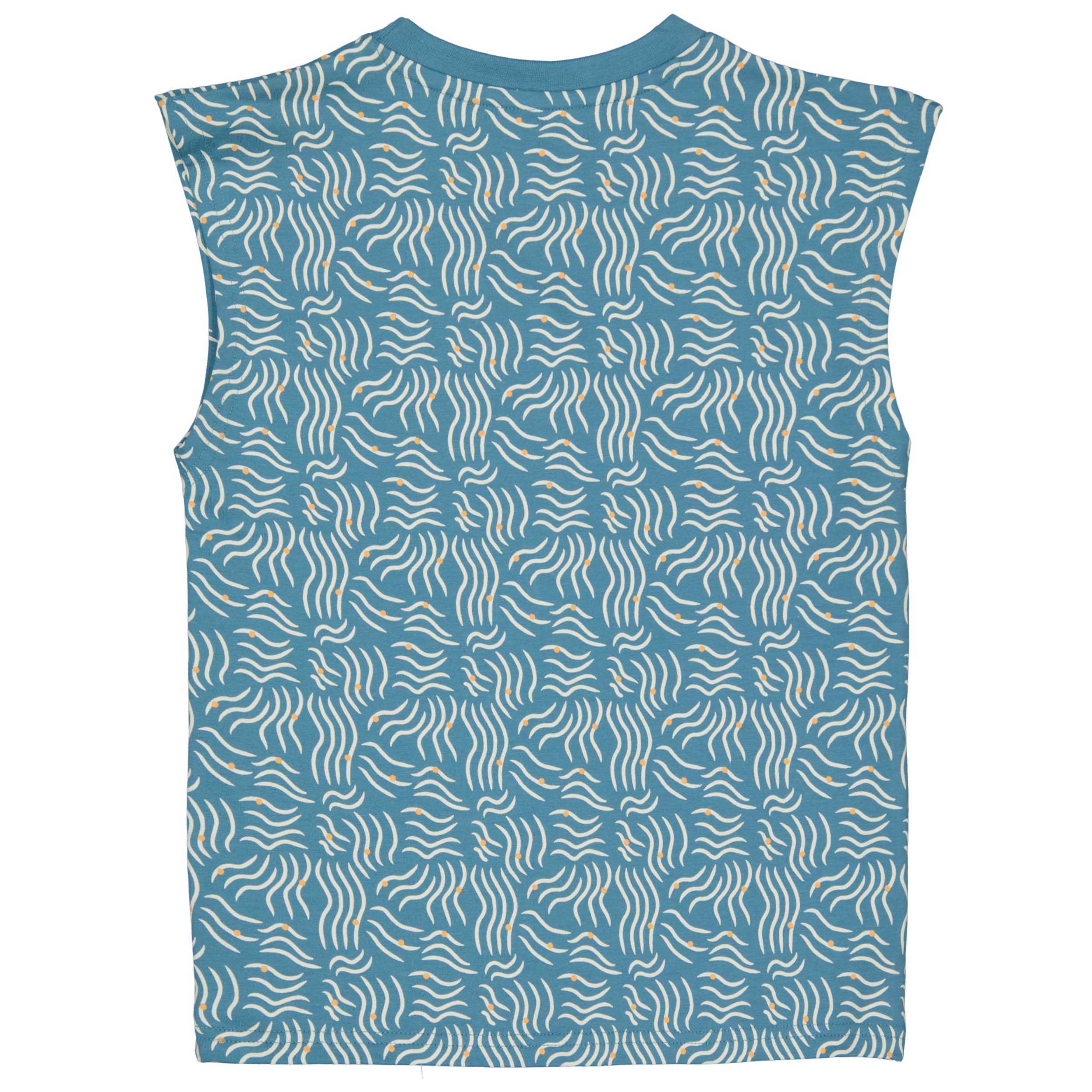 Shirt Blauw | AOP Blue Sketch