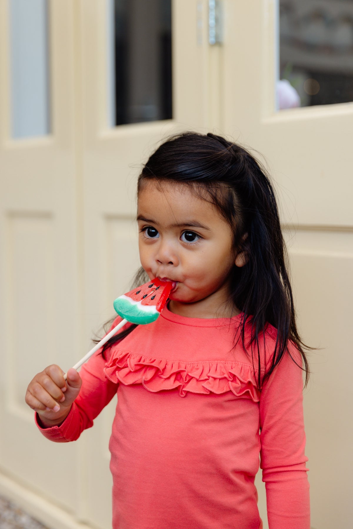 T-shirt met lange mouwen | Rood Roze