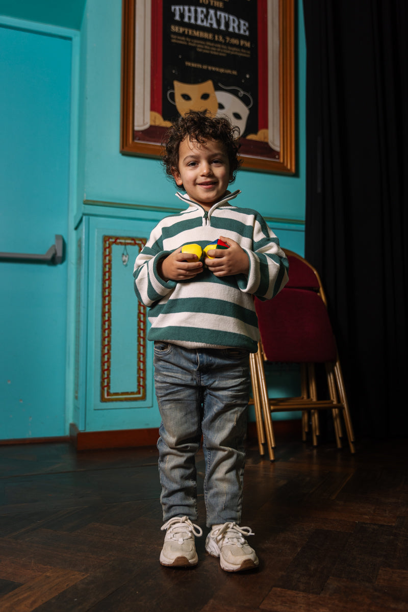 Pullover groen/wit gestreept | AOP Green Stripe