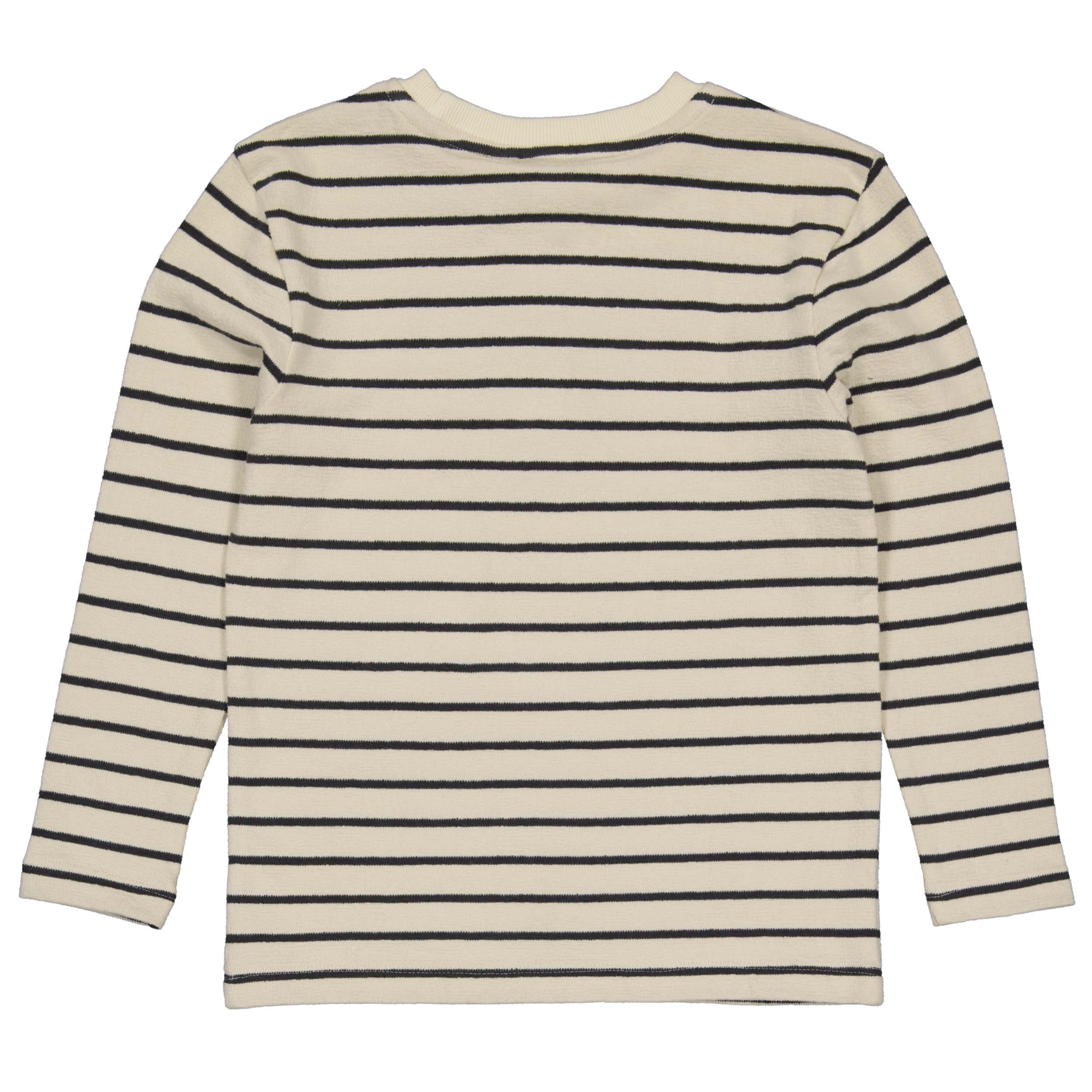Pullover wit/grijs gestreept | AOP Grey Stripe