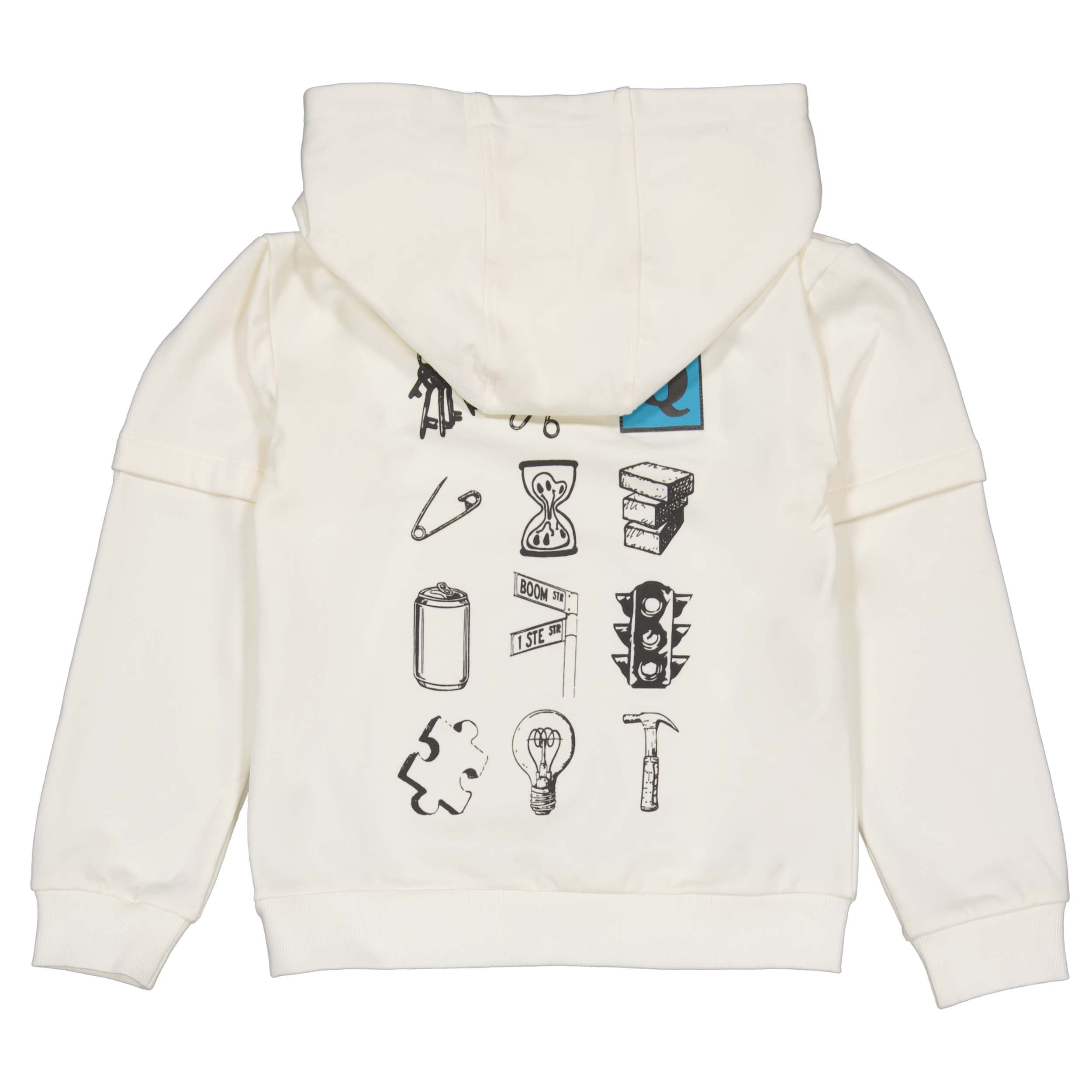 Hooded sweater ivoorwit | Ivory White