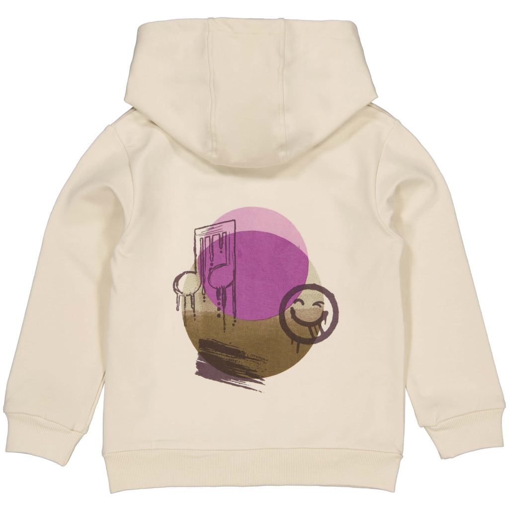 Hooded sweater wit | White Marble Sweater