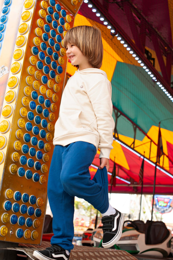 Hooded sweater wit | White Marble Sweater