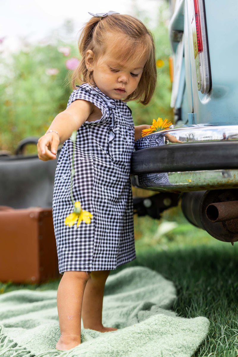 DRESS | Yarn dye black check