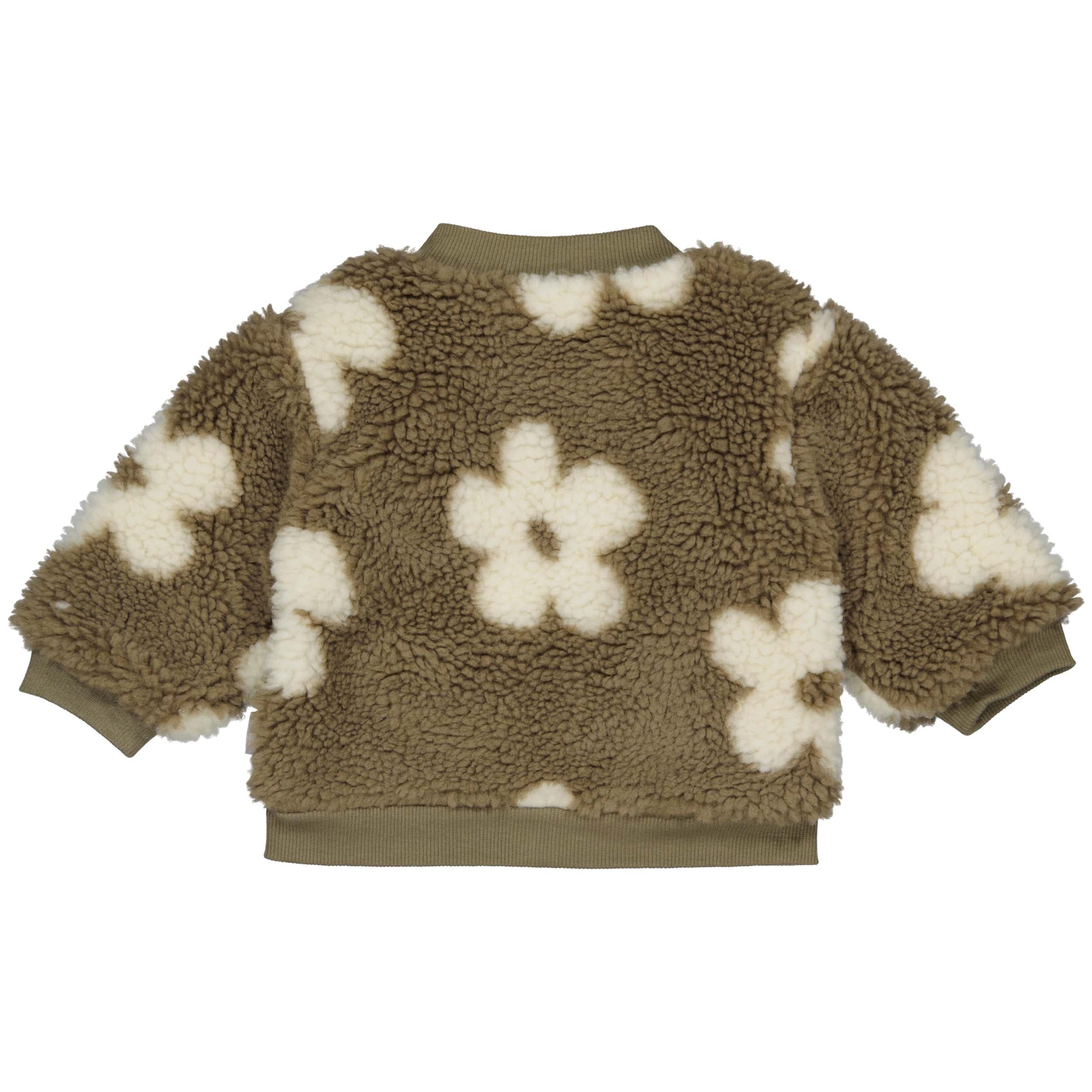 Jas zandkleurig met bloemen | AOP Sand Flower