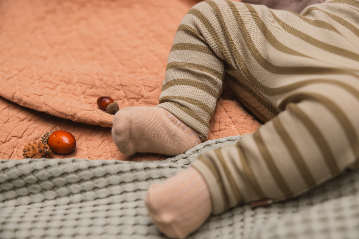 Broek donker groen gestreept | AOP Dark Green Stripe