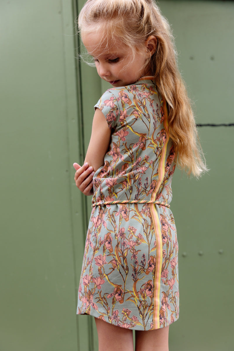 DRESS | AOP Green Flower