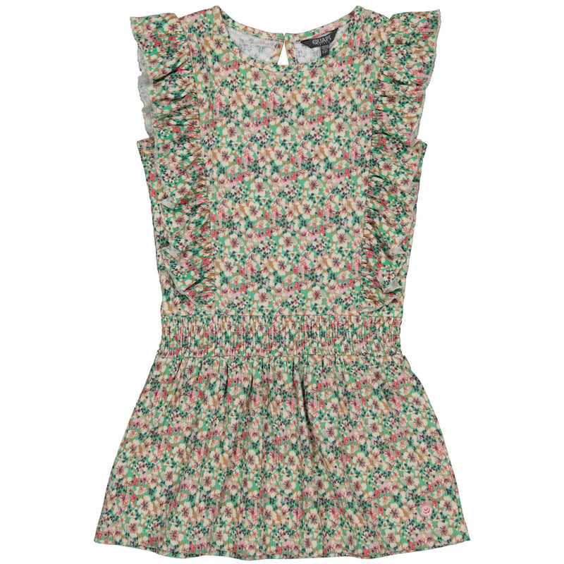 DRESS | AOP Green Flower