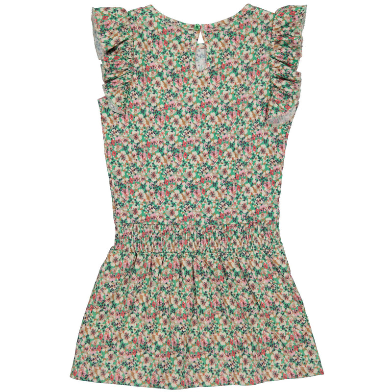 DRESS | AOP Green Flower