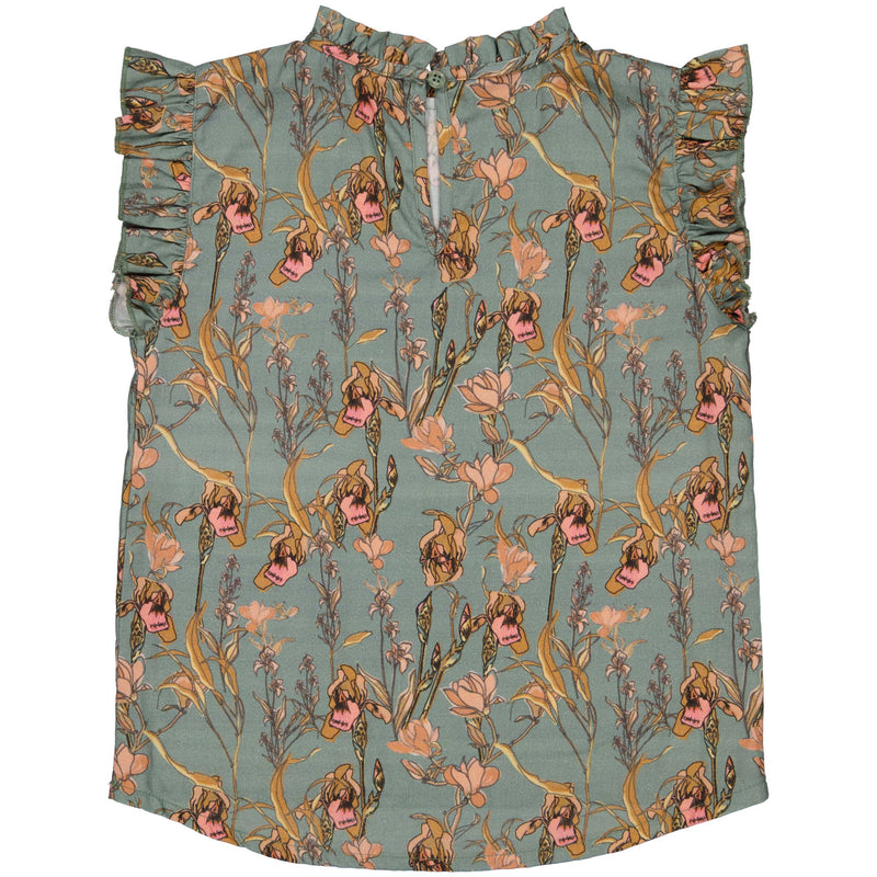 BLOUSE | AOP Green Flower