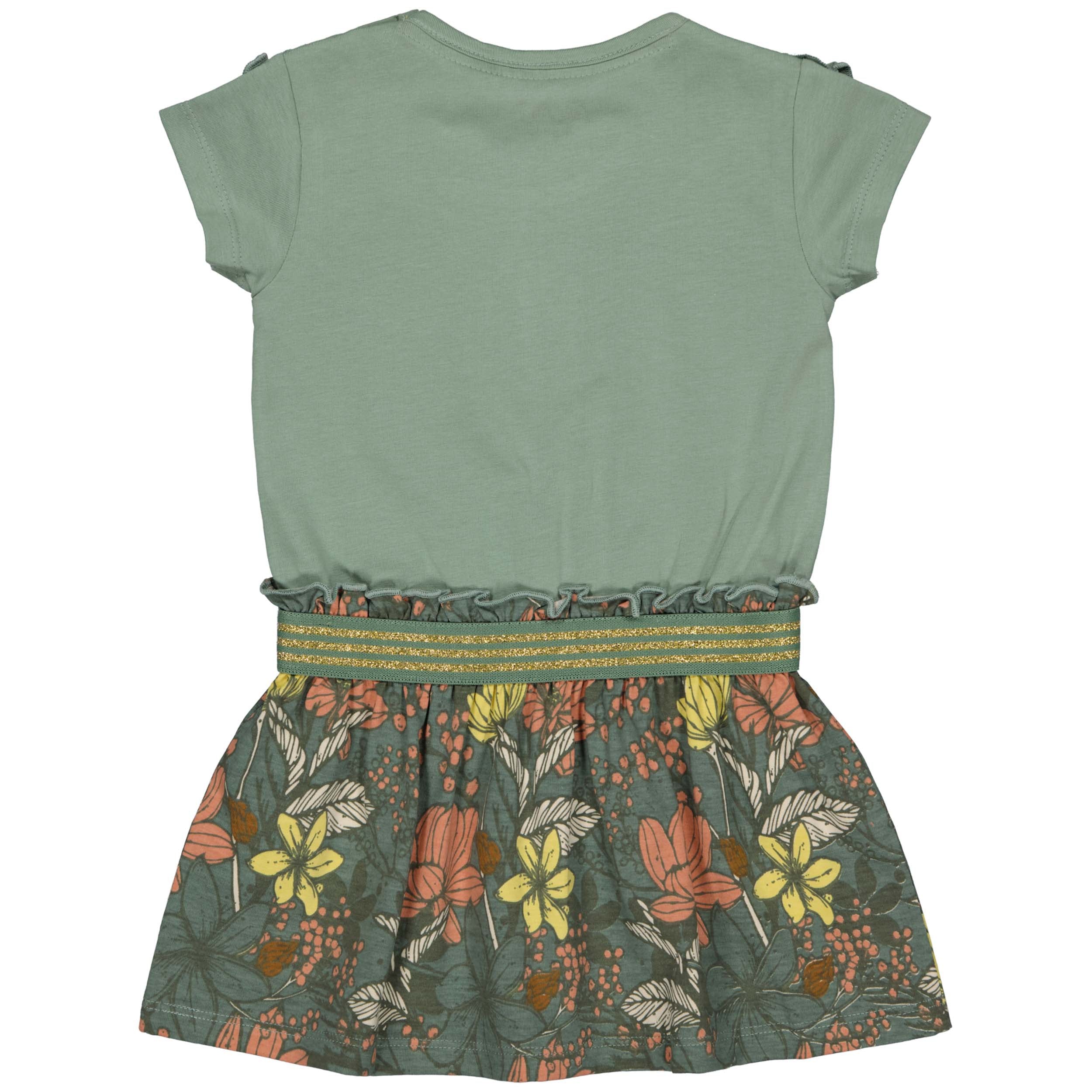 DRESS | AOP Green Flower