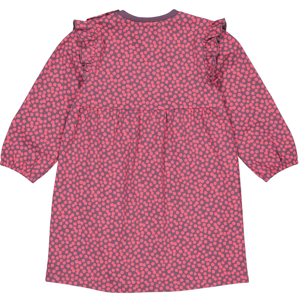 DRESS | AOP Hot pink dot