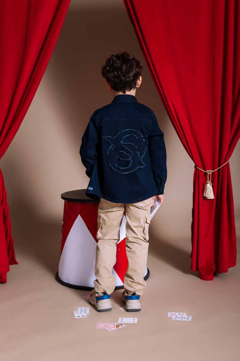 Blouse donkerblauw denim | Dark Blue Denim