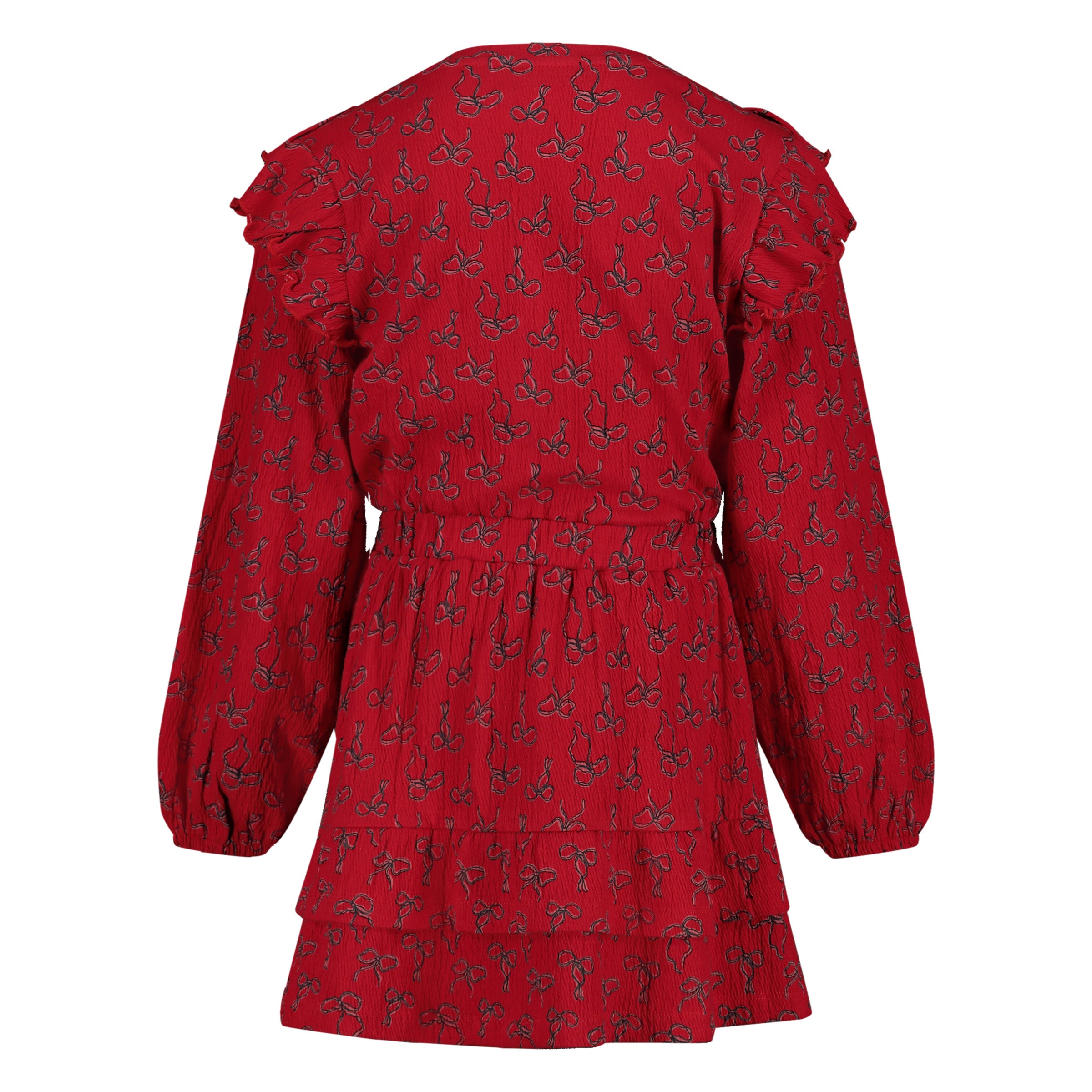 Jurk rood | AOP Red Bow