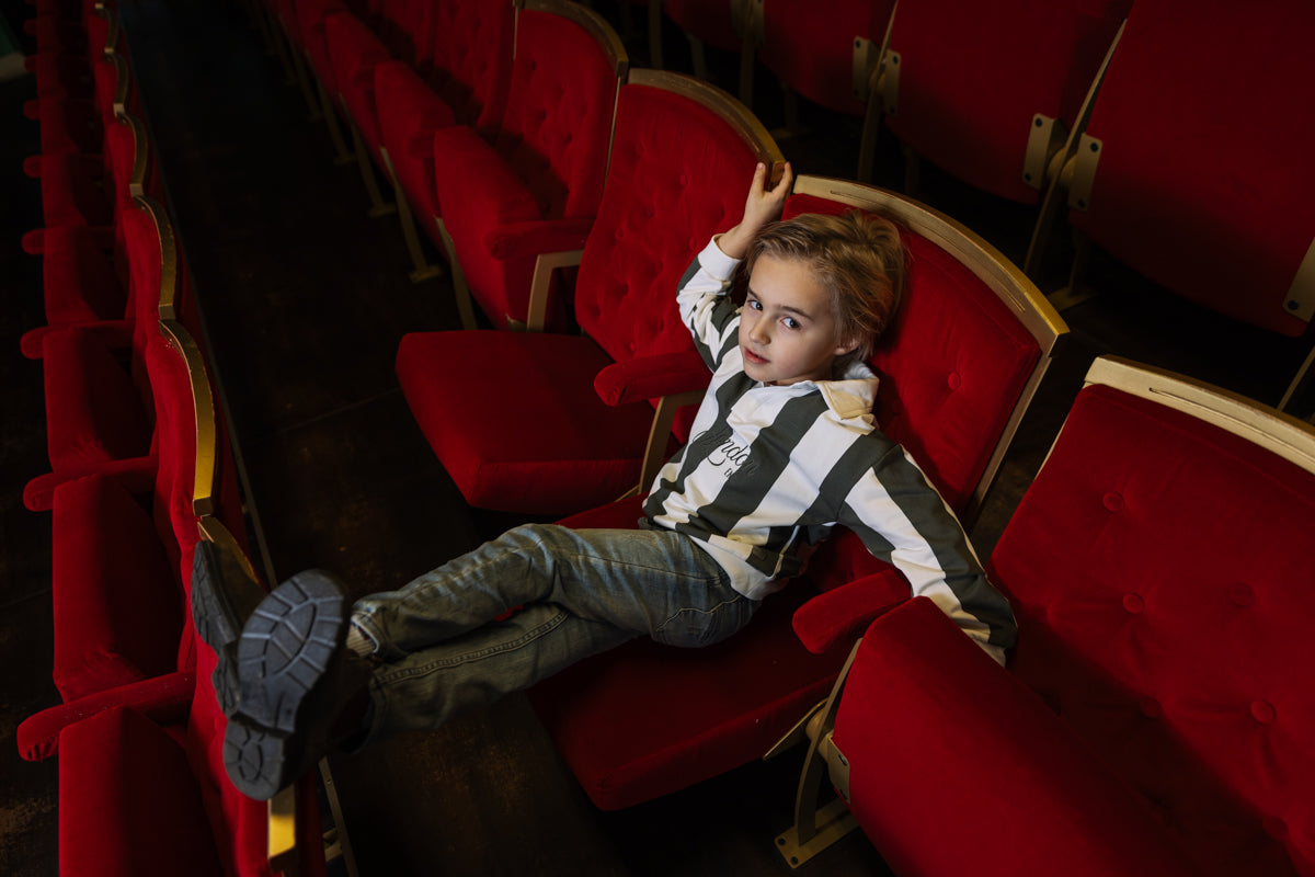 Sweater gestreept | AOP Dark Green Stripe