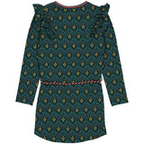 DRESS | AOP Bottle green text