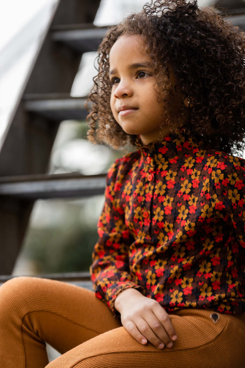 BLOUSE | AOP Black Flower