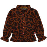 BLOUSE | AOP Brown Animal